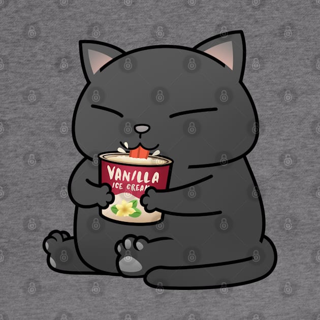 Chubby Cat Vanilla Ice Cream by Takeda_Art